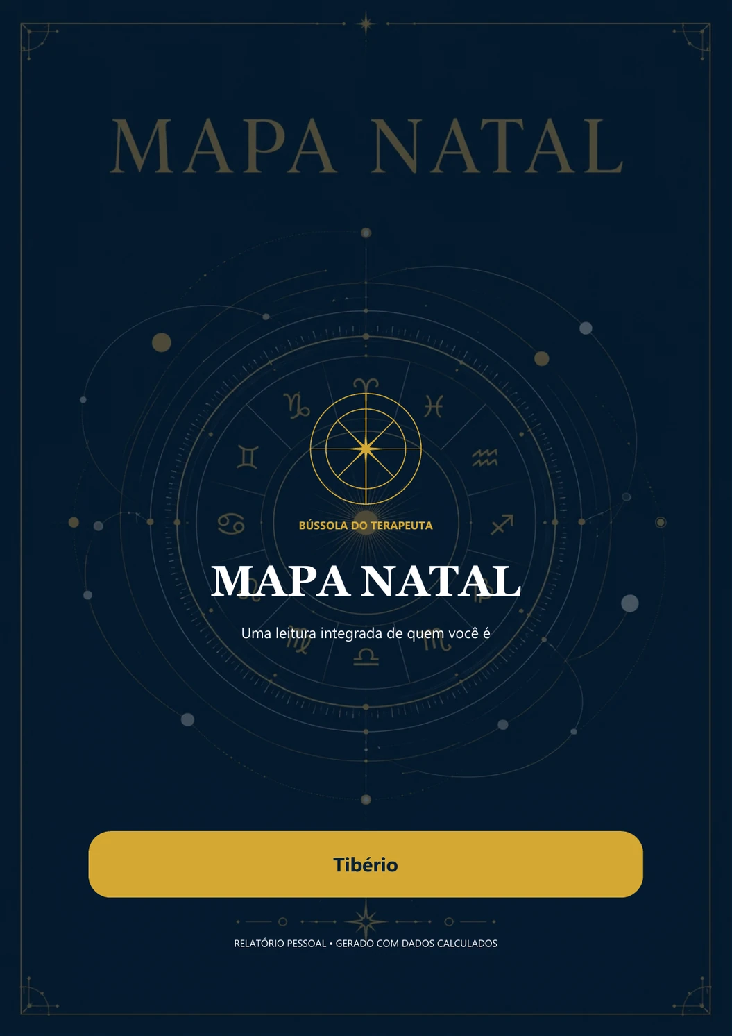 Capa demonstrativa de Mapa Natal Interpretado
