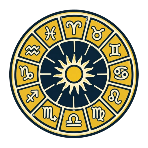 Mandala astrológica com os signos do zodíaco